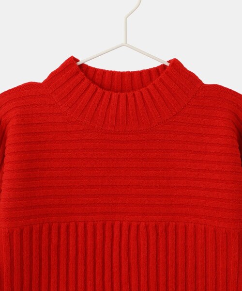 ROPE' PICNIC(ロペピクニック)の「【KIDS/キッズ】もちもちリブ切り替えニットプルオーバー/イージーケア・リンクコーデ(ニット/セーター・キッズ・グレー/オフホワイト/サックス/レッド・120/130/140/150)」の20枚目の写真