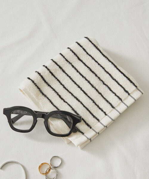 SMELLY（スメリー）の「TETO　SUPIMA COTTON HANDTOWEL（ハンカチ/ハンドタオル・レディース・WH/BK・-）」の7枚目の写真