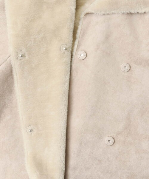 SENSE OF PLACE by URBAN RESEARCH(センスオブプレイスバイアーバンリサーチ)の「フーデッドムートンコート(ムートンコート・レディース・NAVY/GREIGE・FREE)」の12枚目の写真