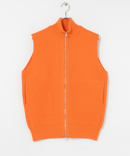 THE GOODLAND MARKET（ザグッドランドマーケット）の「米富繊維　MERCERIZED COTTON RIB VEST（ベスト・メンズ・40IVORY/12GRAY/24ORANGE・1/3）」の3枚目の写真