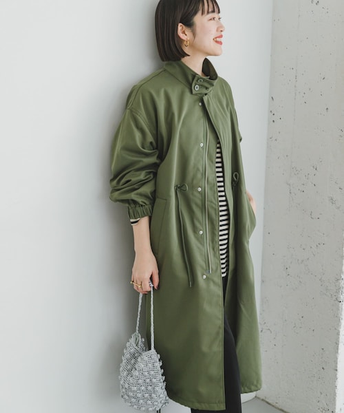 ITEMS URBANRESEARCH（アイテムズ アーバンリサーチ）の「モッズコート（モッズコート・レディース・KHK/BLK・FREE）」の3枚目の写真