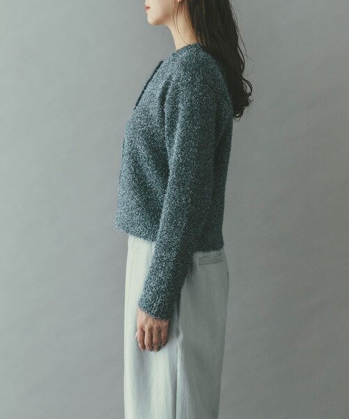 URBAN RESEARCH ROSSO（アーバンリサーチロッソ）の「ラメシャギーカーディガン（カーディガン/ボレロ・レディース・BLUE GRAY/BLACK・Free）」の22枚目の写真