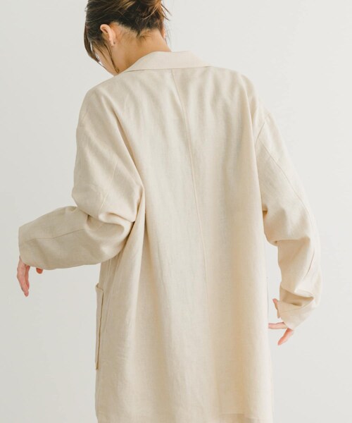 ITEMS URBANRESEARCH（アイテムズ アーバンリサーチ）の「リネンレーヨンジャケット（テーラードジャケット・レディース・BLK/L.BEG/C.BRN・FREE）」の19枚目の写真