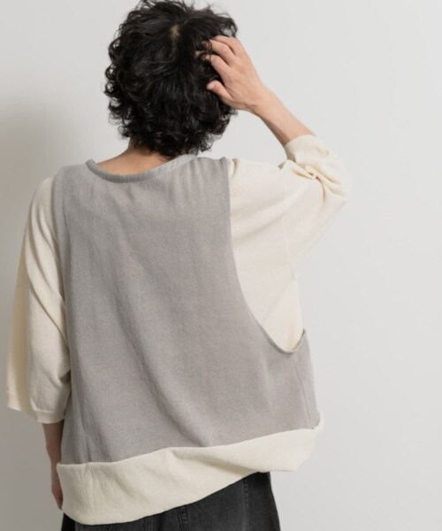 THE GOODLAND MARKET（ザグッドランドマーケット）の「master key　ORIGAMI（ニット/セーター・メンズ・WHTxGRY/BEGxGRN/BLK/NVY・FREE）」の5枚目の写真