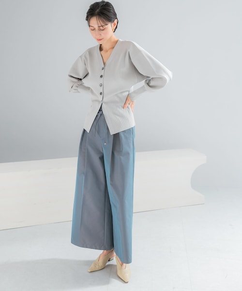 URBAN RESEARCH ROSSO（アーバンリサーチロッソ）の「コットンツイルベルテッドワイドパンツ（その他パンツ・レディース・BEIGE/BLUE・36/38）」の2枚目の写真