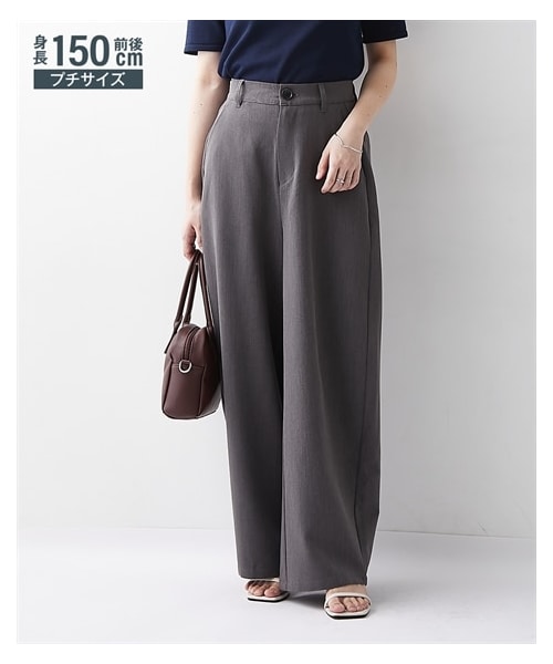 nissen（ニッセン）の「小さいサイズ　【UVカット・防シワ】カーブパンツ　低身長さん・小柄女性（パンツ・レディース・ベージュ/グレー/ブラック/モカブラウン・PSS/PS/PM）」の7枚目の写真