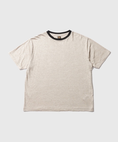 ADAM ET ROPE'(アダムエロペ)の「【BATONER/バトナー】NORMANDY LINEN T-SHIRT(Tシャツ/カットソー・メンズ・キナリ/ベージュ・2/3)」の1枚目の写真