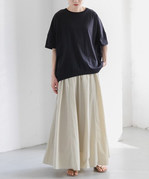 URBAN RESEARCH DOORS(アーバンリサーチドアーズ)の「FORK&SPOON コクーンショートスリーブTシャツ(Tシャツ/カットソー・レディース・OFF/BLACK/PURPLE・1)」の19枚目の写真