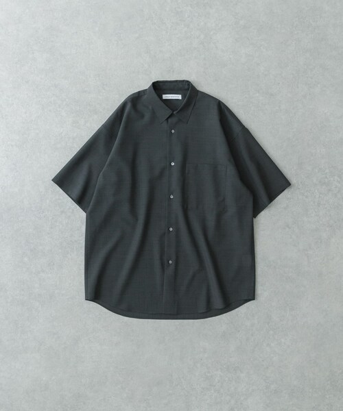 URBAN RESEARCH（アーバンリサーチ）の「ウォッシャブルウールサイロフィルショートスリーブシャツ（シャツ/ブラウス・メンズ・NAVY/BLACK/CHARCOAL・M/L/XL）」の18枚目の写真