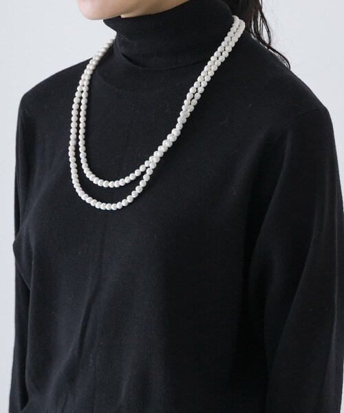 かぐれ(カグレ)の「CITRUS GUDLI NECKLACE(ネックレス・レディース・Black/Ecru/L Grey・-0)」の1枚目の写真