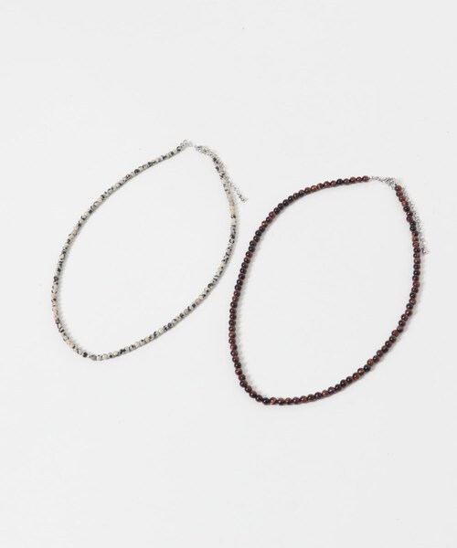 KBF（ケイビーエフ）の「天然石SETネックレス（ネックレス・レディース・BROWN SET/KHAKI SET・One）」の4枚目の写真