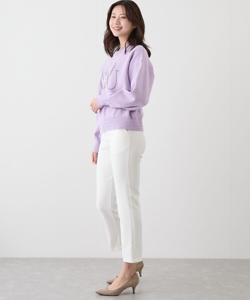 Jayro（ジャイロ）の「ジャガードロゴニットプルオーバー（ニット/セーター・レディース・チャコール/ライトグレー/パープル・F）」の13枚目の写真