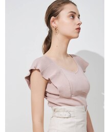 MERCURYDUO | ビスチェ風2WAYラッフルコンパクトニット(ニット/セーター)