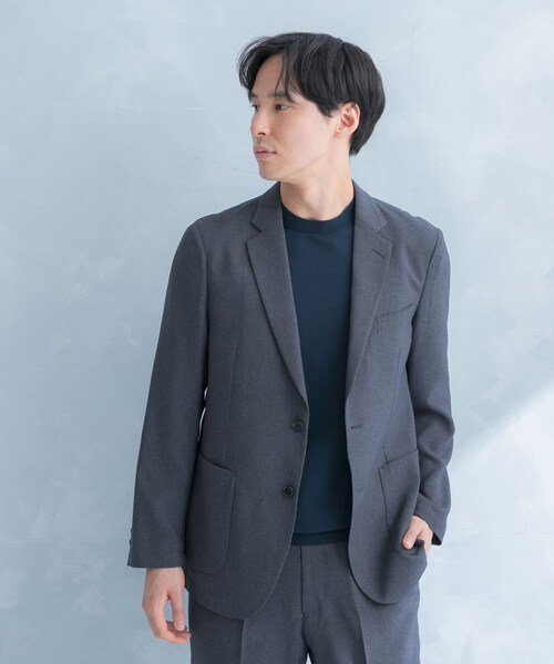 URBAN RESEARCH DOORS(アーバンリサーチドアーズ)の「LIFE STYLE TAILOR リネンライク千鳥柄コンフォータブルジャケット(テーラードジャケット・メンズ・GRAY/BROWN・S/M/L/XL)」の5枚目の写真