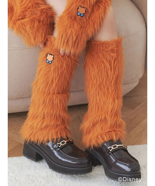 MERCURYDUO（マーキュリーデュオ）の「【ディズニーコレクション】おしゃれキャット/ ロングシャギーレッグウォーマー（ソックス/靴下・レディース・オフホワイト/チャコールグレー/キャメル・F）」の3枚目の写真