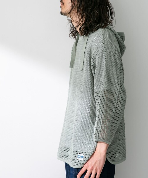 URBAN RESEARCH Sonny Label（アーバンリサーチサニーレーベル）の「ARMY TWILL　Cotton Mesh Hoodie（パーカー・メンズ・ECRU/L.KHAKI・M/L）」の14枚目の写真