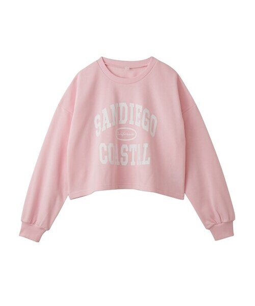 nissen（ニッセン）の「ビッグシルエットプリントスウェットトレーナー（女の子）（スウェット・キッズ・サックス/ピンク/杢グレー/オレンジ/黒/オフホワイト・140/150/160）」の16枚目の写真