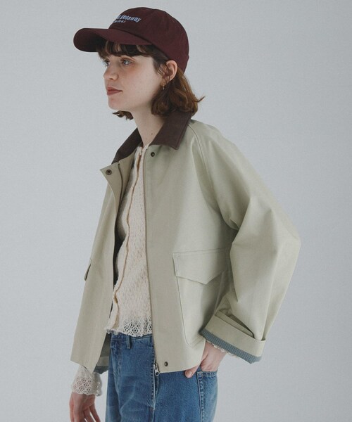URBAN RESEARCH Sonny Label（アーバンリサーチサニーレーベル）の「異素材衿ショートジャケット（テーラードジャケット・レディース・ベージュ/エクリュ・Free）」の8枚目の写真