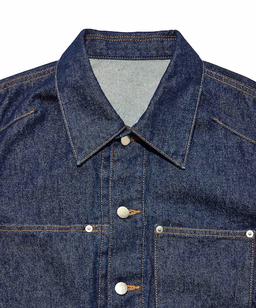 ADAM ET ROPE'(アダムエロペ)の「【NVRFRGT/ネヴァーフォーゲット】DENIM 3D TRUCKER JACKET(デニムジャケット・メンズ・ブラック/ネイビー・1/2)」の6枚目の写真