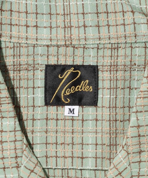 ADAM ET ROPE'(アダムエロペ)の「【NEEDLES/ニードルス】Classic Shirt - Dobby Grid(シャツ/ブラウス・メンズ・ブラウン/カーキ・M/S)」の12枚目の写真