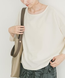 カットジョーゼット7分袖プルオーバー