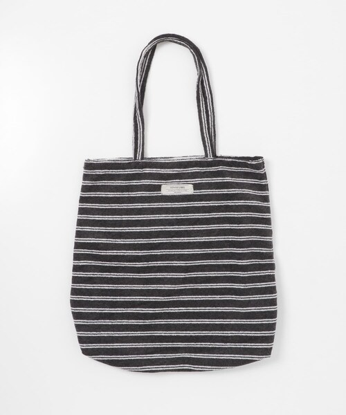 URBAN RESEARCH Sonny Label（アーバンリサーチサニーレーベル）の「パイルボーダービッグトート（トートバッグ・レディース・チャコール/グリーン/ブルー・One）」の9枚目の写真