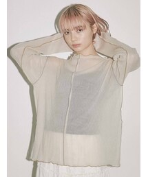 merry jenny | 2トーンエアリーメロウチュニック(Tシャツ/カットソー)