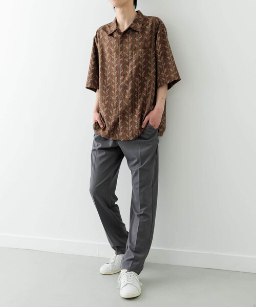 ITEMS URBANRESEARCH(アイテムズ アーバンリサーチ)の「リーフプリントオープンカラー半袖シャツ(シャツ/ブラウス・メンズ・BEG/BRN/BLK・M/L)」の19枚目の写真