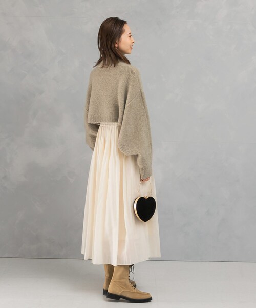 URBAN RESEARCH ROSSO（アーバンリサーチロッソ）の「オーガンジープリーツスカート（スカート・レディース・OFF WHITE/YELLOW・FREE）」の6枚目の写真