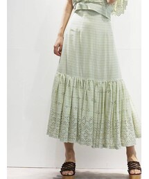 MERCURYDUO | カットワーク刺繍タイルパターンスカート(スカート)
