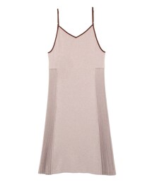 LAGUNAMOON | サイドプリーツパイピングカラーキャミワンピース(ワンピース)