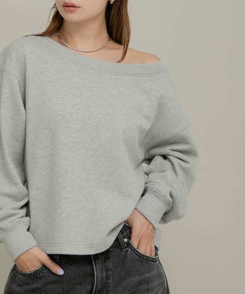 URBAN RESEARCH Sonny Label（アーバンリサーチサニーレーベル）の「ワイドクルーネックスウェット（スウェット・レディース・オフ/グレー/ピンク/イエロー・FREE）」の2枚目の写真