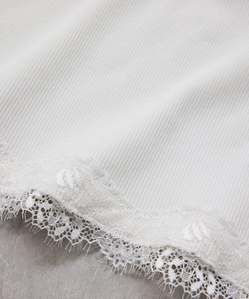 VIS（ビス）の「カップ付きレーステレコキャミソール（キャミソール・レディース・ブラック/ライトグレー/オフホワイト・F）」の20枚目の写真