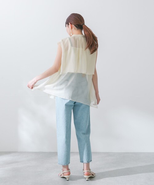 URBAN RESEARCH ROSSO（アーバンリサーチロッソ）の「グロッシーレイヤードブラウス（シャツ/ブラウス・レディース・CREAM/SAX/BRONZE・FREE）」の14枚目の写真