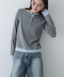 SENSE OF PLACE by URBAN RESEARCH | 『洗濯可』ヘンリーネックレイヤードトップ(Tシャツ/カットソー)