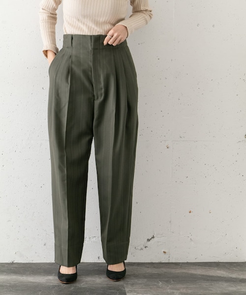 JANE SMITH　STRIPE TUCK SLACKS∴