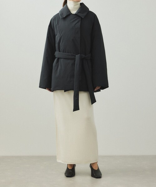 ADAM ET ROPE'（アダムエロペ）の「【EMOELLE】ライトダウンコート（ダウンジャケット/コート・レディース・ブラック/キナリ系・F）」の20枚目の写真