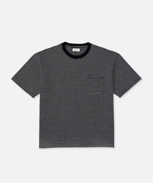 Saturdays NYC(サタデーズ ニューヨークシティ )の「Randall Stripe Relaxed SS Tee(Tシャツ/カットソー・レディース・ブラック/オフホワイト/オリーブ・L/M/S/XL)」の13枚目の写真