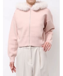 dazzlin | 【WEB限定】フェイクファーニットフーディ(ニット/セーター)