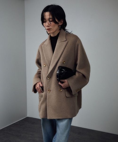 ADAM ET ROPE'（アダムエロペ）の「【J'aDoRe・店舗限定】【クチュール ド アダム】別注 Cottage Coat/コテージコート（チェスターコート・レディース・キャメル系・36/38）」の2枚目の写真