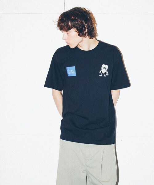 bonjour records（ボンジュールレコーズ）の「chocomoo×bonjour records Don't Touch君 Tee Ver.2（Tシャツ/カットソー・レディース・ブラック/ホワイト/ブルー系・L/M/XL）」の19枚目の写真