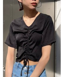 EMODA | フロントギャザートップ(Tシャツ/カットソー)