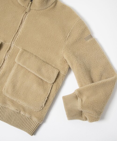 THE GOODLAND MARKET（ザグッドランドマーケット）の「AIGLE　ジップアップ シェルパフリース（ブルゾン・レディース・NOIR/OSIER・S/L）」の18枚目の写真