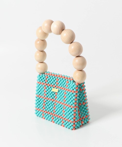 URBAN RESEARCH DOORS(アーバンリサーチドアーズ)の「TOOS wood ball handbag(ハンドバッグ・レディース・light blue・one)」の4枚目の写真