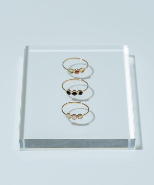URBAN RESEARCH(アーバンリサーチ)の「ff by decor urban research three stone ring(リング・レディース・オパール/MULTI/オニキス・9/11/13/5)」の9枚目の写真