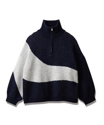 nissen | 【Soiunique】ハーフジップアップデザインニットトップス(ニット/セーター)