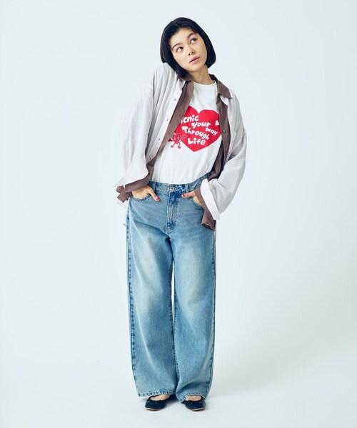 ROPE' PICNIC(ロペピクニック)の「【Chocomoo×ROPE' PICNIC】【接触冷感】アソートTシャツ(Tシャツ/カットソー・レディース・ホワイト/ホワイト系・38)」の17枚目の写真