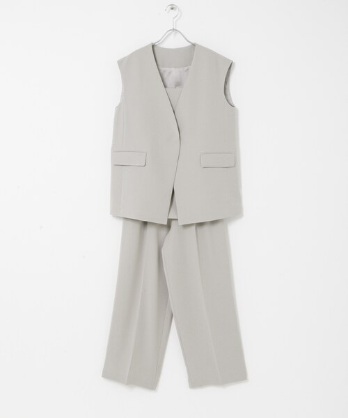 URBAN RESEARCH ROSSO（アーバンリサーチロッソ）の「ジレ+キャミソールセットアップ（ワンピース・レディース・L/GRAY・Free）」の4枚目の写真