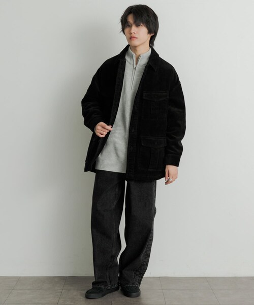 SENSE OF PLACE by URBAN RESEARCH（センスオブプレイスバイアーバンリサーチ）の「『セットアップ対応』 ヘビーコーデュロイBDUジャケット（ミリタリージャケット・メンズ・GRAY/BLACK/NAVY・M/L）」の11枚目の写真