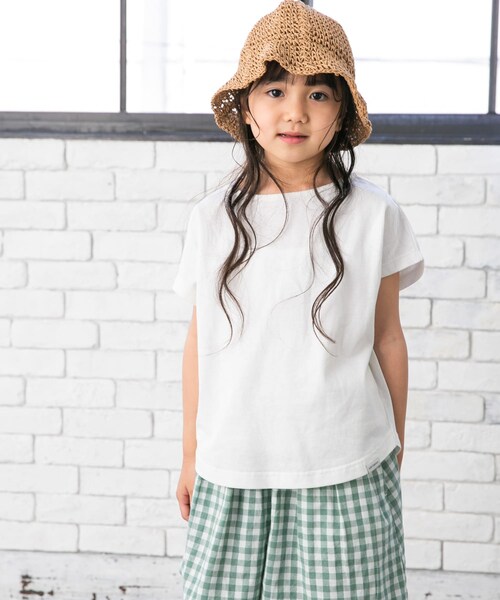 URBAN RESEARCH DOORS(アーバンリサーチドアーズ)の「『親子リンク』add fabrics防汚Tシャツ(KIDS)(その他トップス・キッズ・ORANGE/WHITE・105/120/135/150)」の4枚目の写真